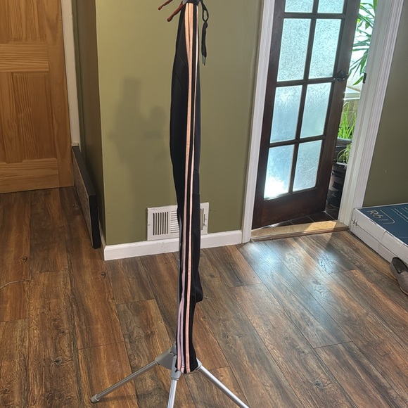 Addias Women’s Trio Track pants size small color black and light pink - Picture 3 of 7